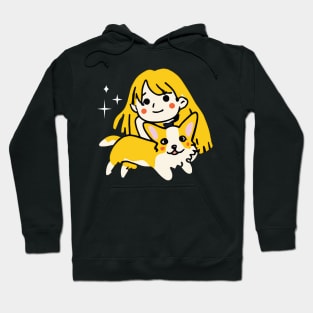 Corgi Girl Dog Lover Welsh Hoodie